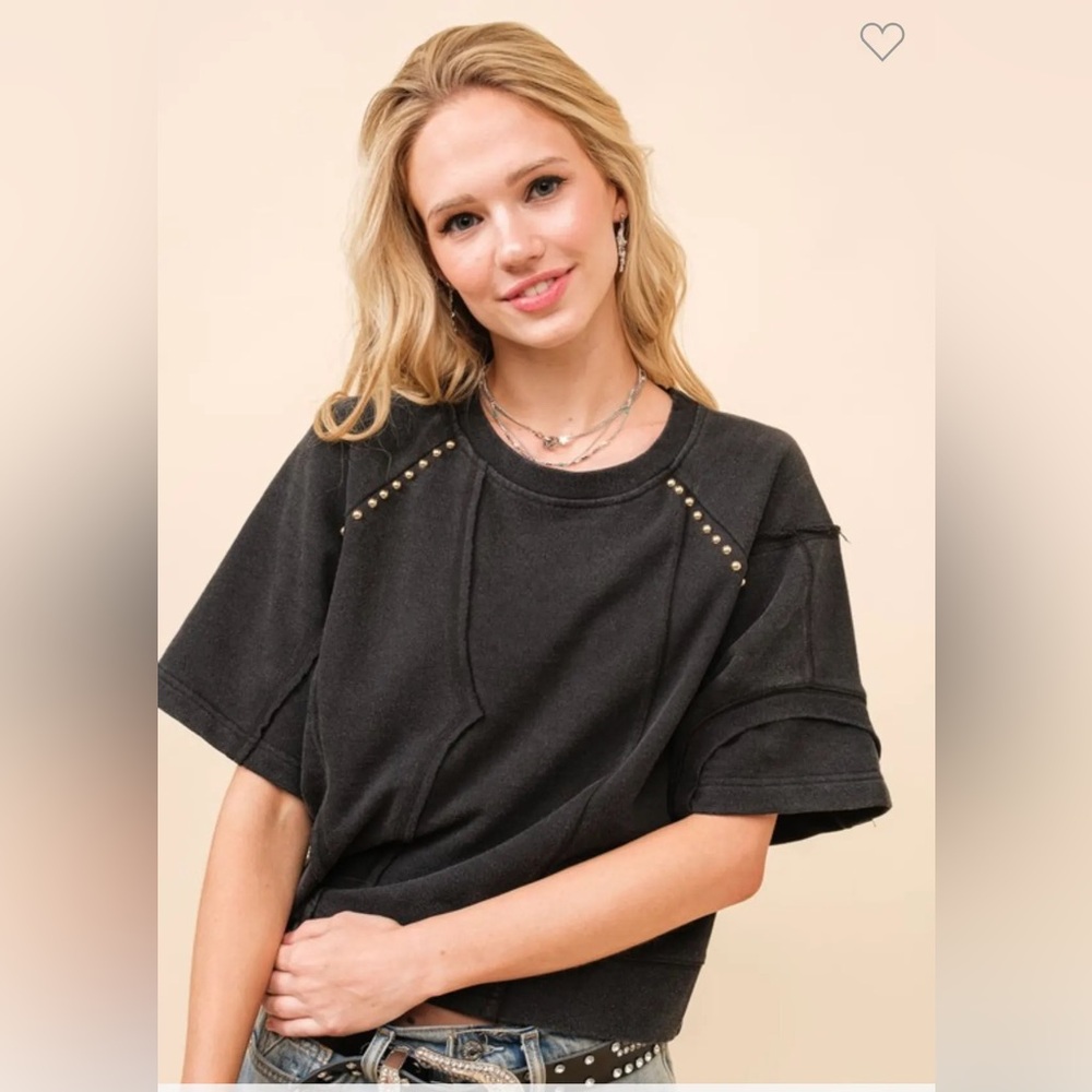 BLUE B. RETRO RIVET CHARCOAL TOP SIZE SMALL